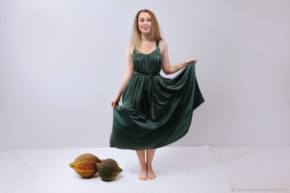 девушка в платье из штапеля фото