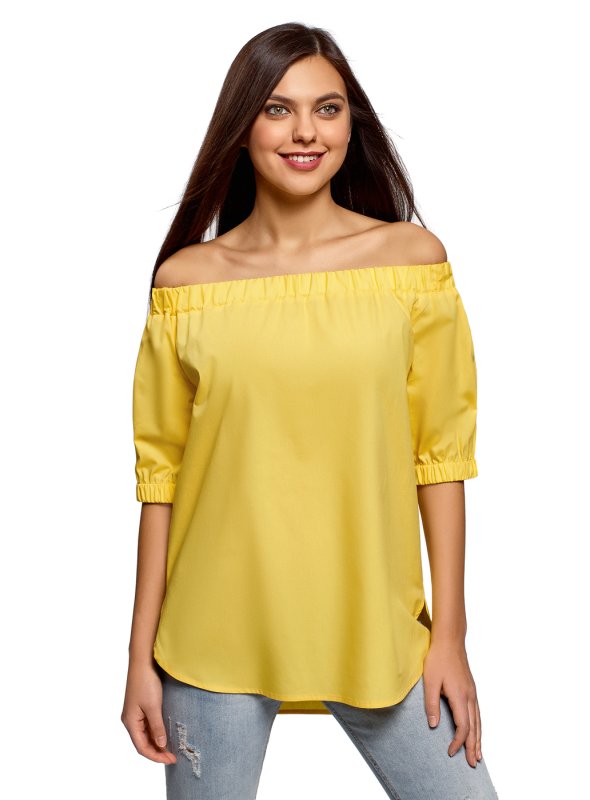 Девушка в желтой блузке фото