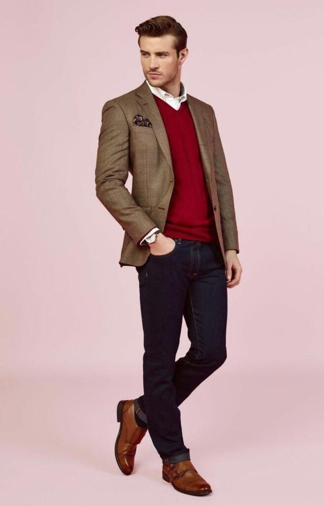 мужской пиджак в стиле кэжуал фото